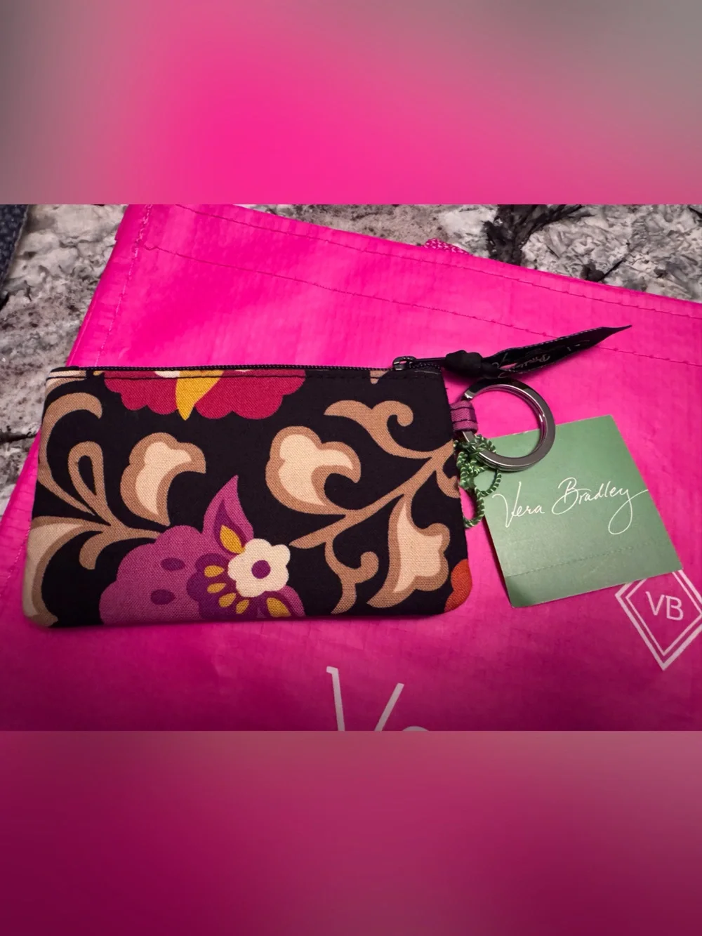 Vera Bradley Floral Zip Id Case and Snap Close Wallet
